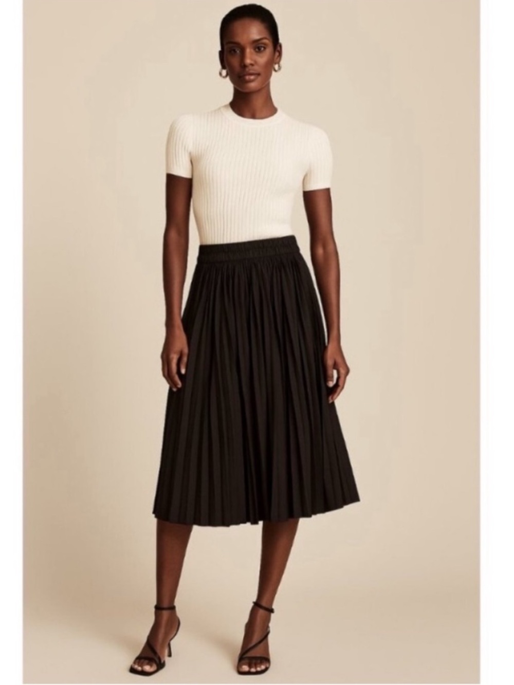 J Crew Skirt XXS Pleated Black